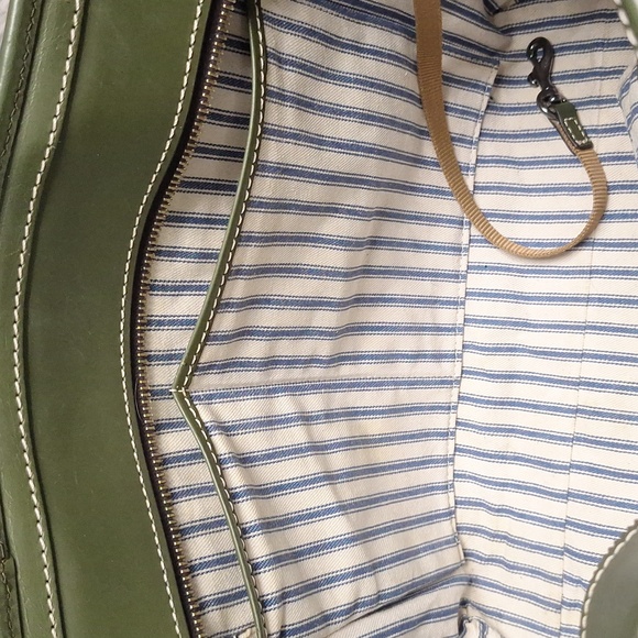 Dooney & Bourke Beacon Leather Tote, Olive, GUC - Picture 8 of 11